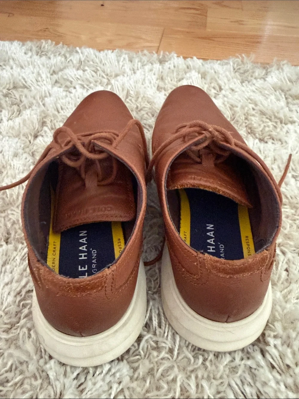 Cole Haan Men's Tan-Brown Leather Derby Sneakers